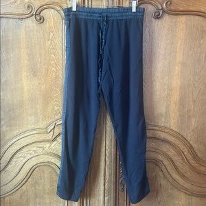 PJ Harlow Blythe Navy French Terry Sweat Pant Jogger with Satin Trim